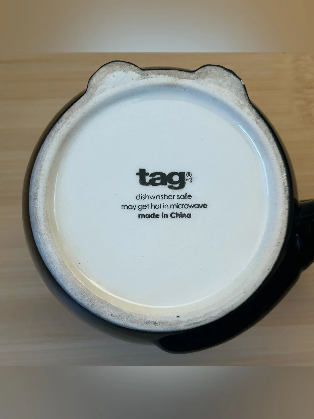 TAG Black Cat Mug Coffee Tea Halloween Face Ears Whiskers Retro Vintage Novelty
